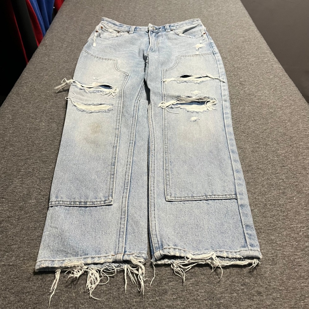 Abercrombie & Fitch Annie High Rise Girlfriend Distressed Jeans Light Wash 26 2R